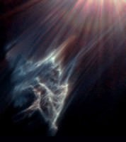 A nebula visible in the Pleiades