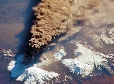 Volcanic Eruption Seen from Space A Volcanic Eruption Seen from Space