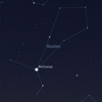 The Bright Star Arcturus in Bootes